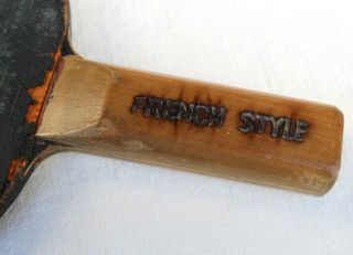 Vintage Tamasu Butterfly French Style table tennis paddle from the 1960 ' s 3
