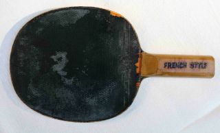 Vintage Tamasu Butterfly French Style table tennis paddle from the 1960 ' s 7