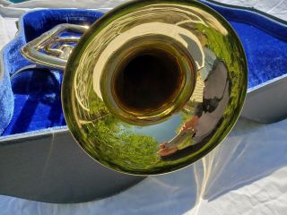 Getzen Euphonium Vintage DEG Marching Horn with Mouthpiece & Case w key 7