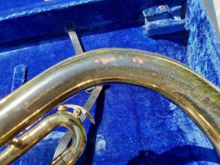 Getzen Euphonium Vintage DEG Marching Horn with Mouthpiece & Case w key 8