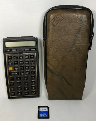 Vintage Hp - 41cx Programmable Calculator Petroleum Module,  Case,  Digital Manuals