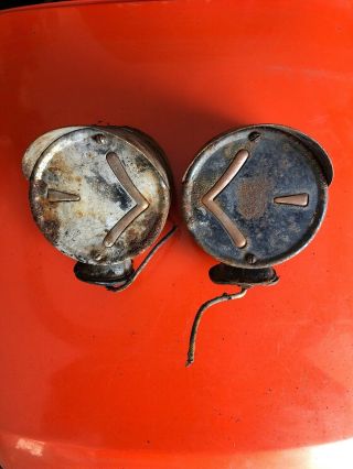 Pair Vintage Arrow Safety Signal Lights Turn Signal Rat Rod Hot Rod Two Sided