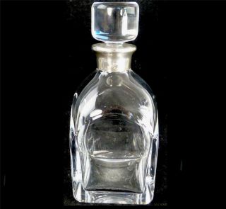 N895 Vintage Orrefors Decanter With Hallmarked Silver Neck
