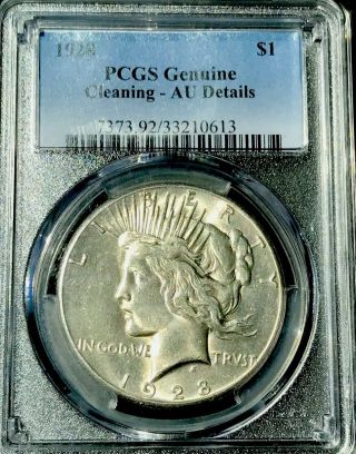 1928 Peace Silver Dollar $1 - Pcgs Au Details - Rare 1928 - P Key Date Coin