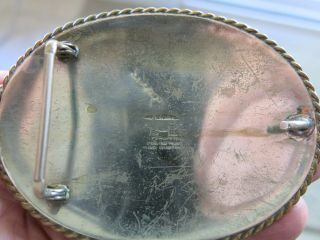Vintage Rodeo Belt Buckle Sterling Front Calf Roping B - K [1950] 6