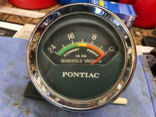 1961 - 68 Vintage Vacuum Gauge For Pontiac Cars Gto And Full Size Cars