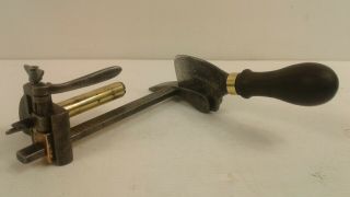 Vintage/restored T Dixon & Sons Plough Gauge Leather Strap Cutter Saddlers Tool
