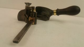 Vintage/Restored T Dixon & Sons Plough Gauge Leather Strap cutter Saddlers Tool 2