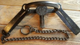Newhouse 4 Raised Lettering Vintage/antique Complete W/chain & Ring