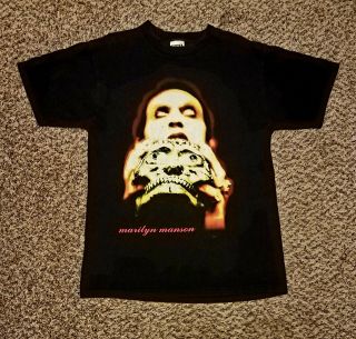 Marilyn Manson Vintage 1997 Antichrist Superstar T - Shirt White Zombie Lrg