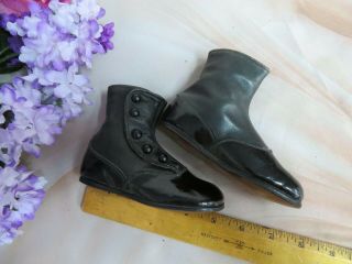 ANTIQUE Victorian child HIGH TOP BOOTS Button up Leather DOLL SHOES never worn 8
