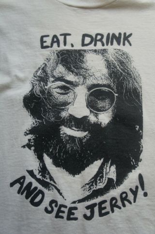 Vtg 1990 ' s Grateful Dead Eat,  Drink & See Jerry T Shirt Single Stitch MIUSA Sz L 4