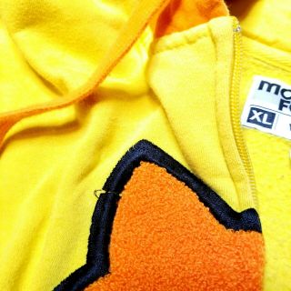 Moto X Fox Vintage Classics Hooded Zip - up Sweatshirt Yellow Orange Logo Size XL 6