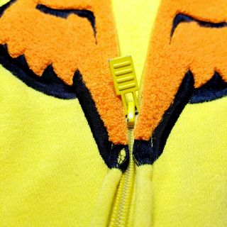 Moto X Fox Vintage Classics Hooded Zip - up Sweatshirt Yellow Orange Logo Size XL 7