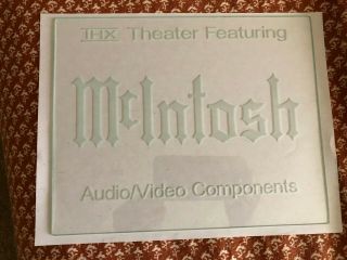 Vintage McIntosh Glass Etched Placard Signage - RARE 3