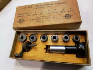 Vintage K & D Robbins Type Mainspring Winder No.  126 Watchmaker Tool Orig Box K&d