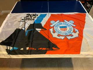 U.  S.  Coast Guard Uscg Bicentennial Flag With Fringe - Rare