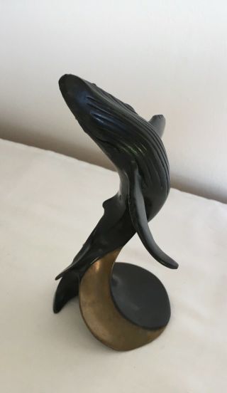 Vintage Wylie Bronze & Gold Dolphin Statue Figure 1997 Limited Number 19 Of 950