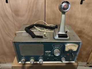 Tram 23 Tr - 27e Vintage Cb Base Radio With Desk Top Mic