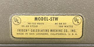 Vintage Friden STW 10 Mechanical Calculator 4
