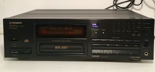 Pioneer 6 Disc Cd Changer Pd - M801 W/ Two Cartridges & Audio Cables Vintage 1992