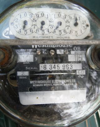 Westinghouse Electric Mfg Co Type Ob Vintage Power Meter