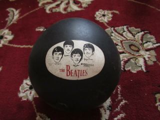 Beatles Ultra Rare 1964 Beatles Black Rubber Play Ball Holds Air