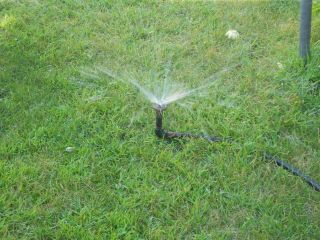 Vintage Rain Jet 78 Brass Water Lawn Rotating Sprinkler - W/ Housing