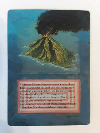 German Volcanic Island - Mtg Full Art Alter - Magic The Gathering