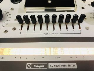 Vintage Knight 600 Series Vacuum Radio Tube Tester w/ Manuals Shape KG - 600B 7