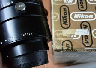 Nikon Nikkor Auto Medical 200mm F/5.  6 Lens w BOX Vintage F Collectable 8