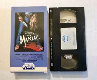 Vintage Maniac (1980) Media Vhs Tape Horror Movie Slasher Film Cult Classic