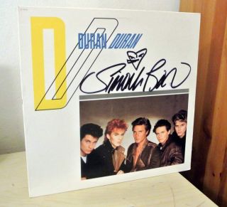 Duran Duran Signed Vinyl Lp Autographed By Simon Le Bon,  Rare Sketch