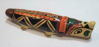 Vintage Hand Carved Wood Indian Love Flute Native American Art Work 5 3/4 "