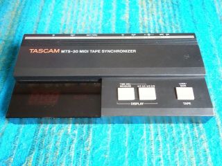 Tascam MTS - 30 Midi Tape Synchronizer w/ Box,  AC Adapter - 80 ' s Vintage - D207 3