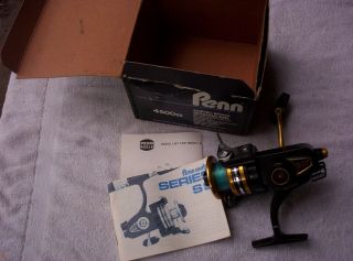 Vintage Penn 4500ss Graphite Spinning Reel With Box And Paperwork