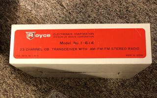 Royce Model 1 - 164 23 Channel CB Transceiver AM/FM FM Stereo Radio Vintage 1976 8