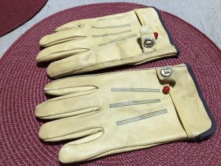 Vintage Wells Lamont Gloves Brotherhood Leather 1178 Rare Freddy Krueger Trucker 2