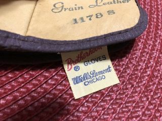 Vintage Wells Lamont Gloves Brotherhood Leather 1178 Rare Freddy Krueger Trucker 5