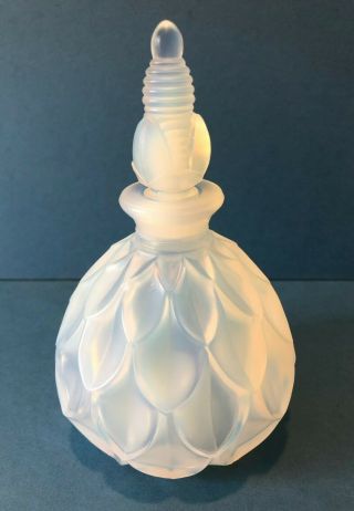 Vintage Art Glass Sabino Paris Opalescent Petalia Signed Perfume Bottle