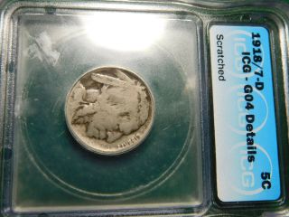 1918/7 D Buffalo Nickel Rare