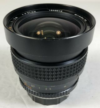 (RARE) Minolta MC W.  Rokkor - X 21mm f2.  8 lens ex, 2