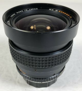 (RARE) Minolta MC W.  Rokkor - X 21mm f2.  8 lens ex, 4
