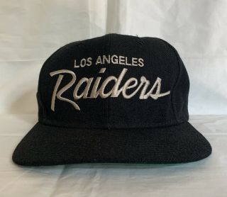 Los Angeles Raiders Nfl Vintage Sport Specialties Script Snapback Hat Cap - Nwa