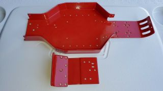 Vintage Rc10 Red Powder Coated C Stamp Chassis And Nose
