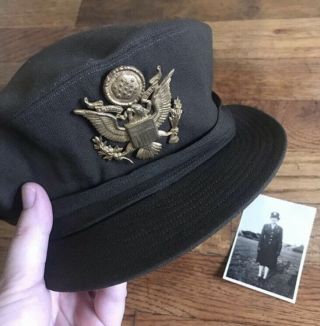 Rare Wwii Army Nurse Hobby Hat - Size 22 - Ww2 - Women’s Uniform - Anc