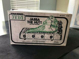 Vintage 1983 Kenner Star Wars Jabba The Hutt Playset MISB Line Art 5