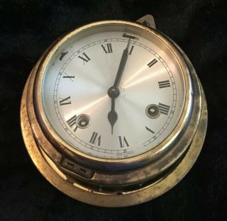 Vintage Franz Hermle 4 Jewel Mariner Brass Ships Clock Germany 76 132 - 071 Parts