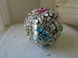Exquisite Round Ornament Rhinestone Ball Vintage Rhinestones Jewelry