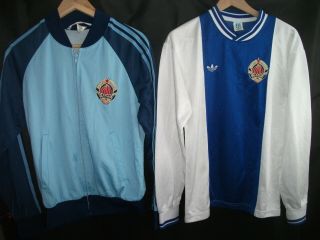 Two Vintage Adidas Yugoslavia Football Shirts